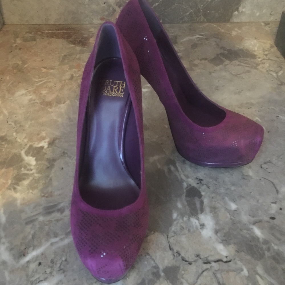 Truth or Dare by Madonna Suede Stiletto Pumps